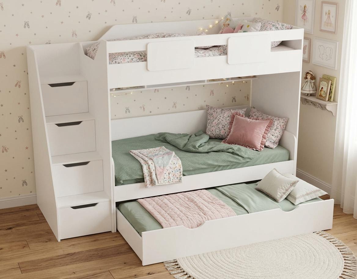 Кровать-чердак Мозаика-2 + кровать Двушка 190х90