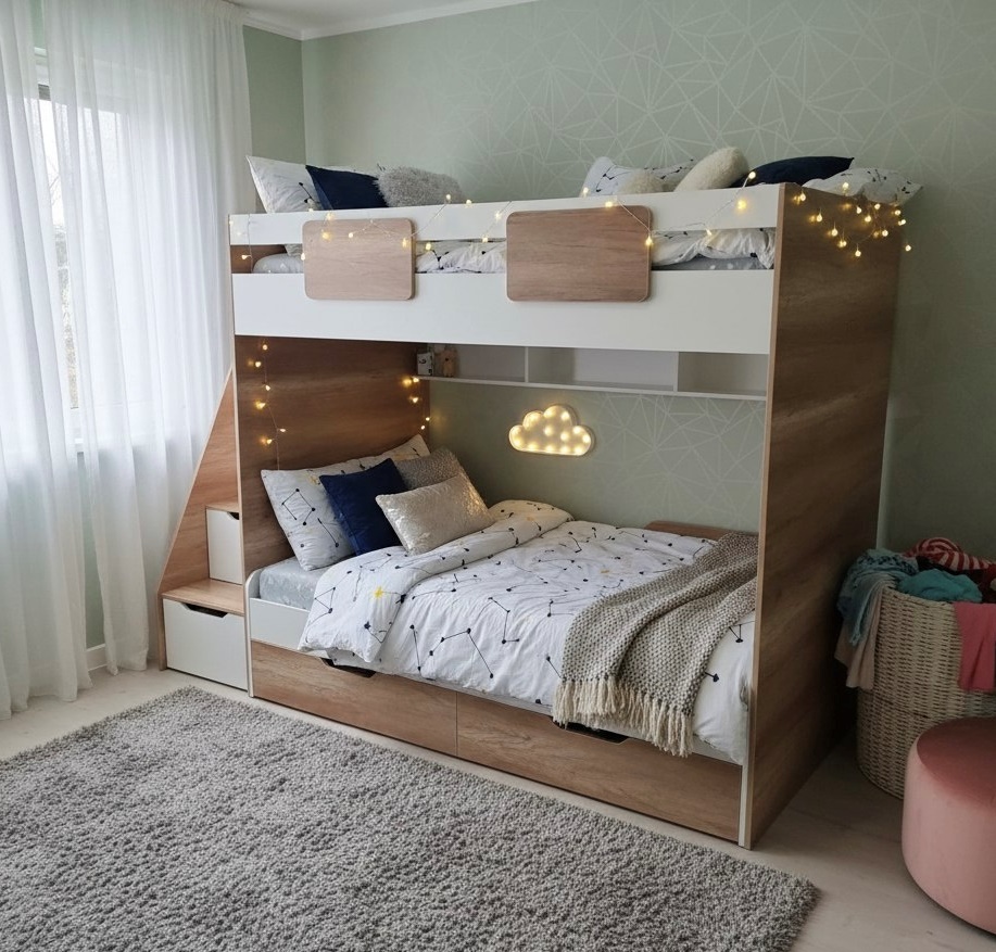 Кровать-чердак 190х90 + кровать Лайт Лофт 190х90