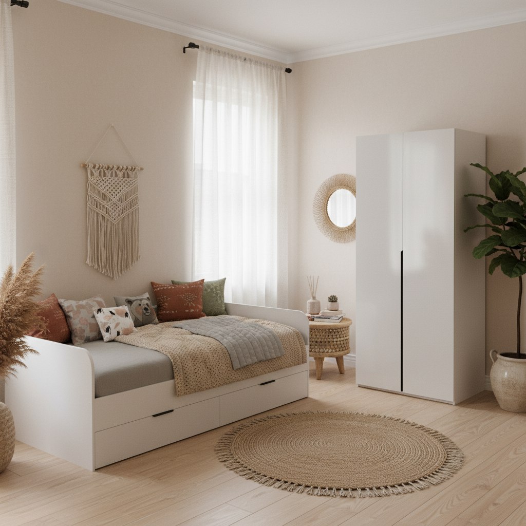 Комплект коллекции Брайт: кровать 200х90 + шкаф 2-х створчатый