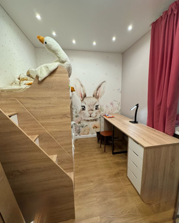 Стол Дуэт 2200 мм (две тумбы) белый + опора черная. Столешница 22 мм от Династия Kids