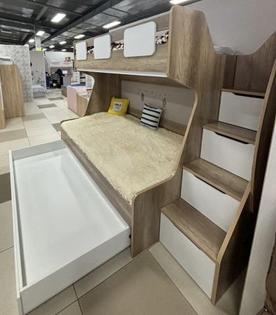 Кровать МЕГА ПРЕМИУМ 120х200 (цвет белый) от Династия Kids