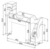 Кровать-чердак 190х80 коллекции Модница New  от Династия Kids