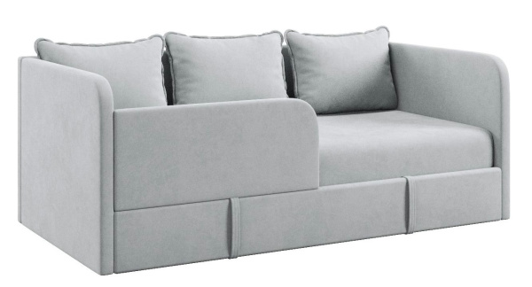 Диван-кровать Кэви (все в комплекте). Велюр Тедди 313 Серый