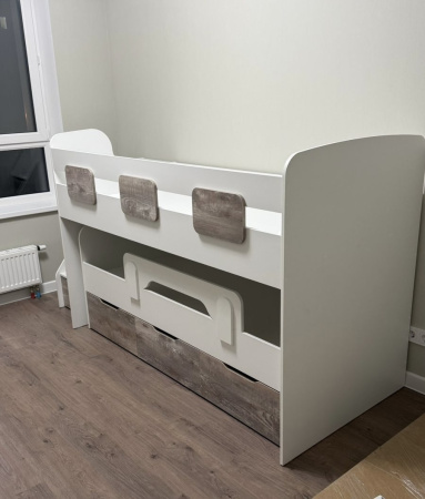 Кровать 2-х ярусная Городок (цвета разные) 190х90 + 180х80 от Династия Kids