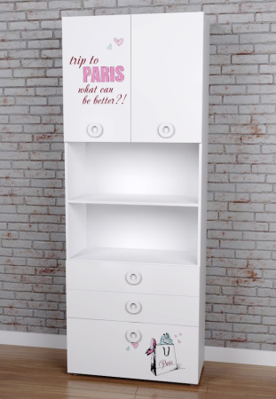 Пенал-стеллаж-1 коллекции Модница New от Династия Kids