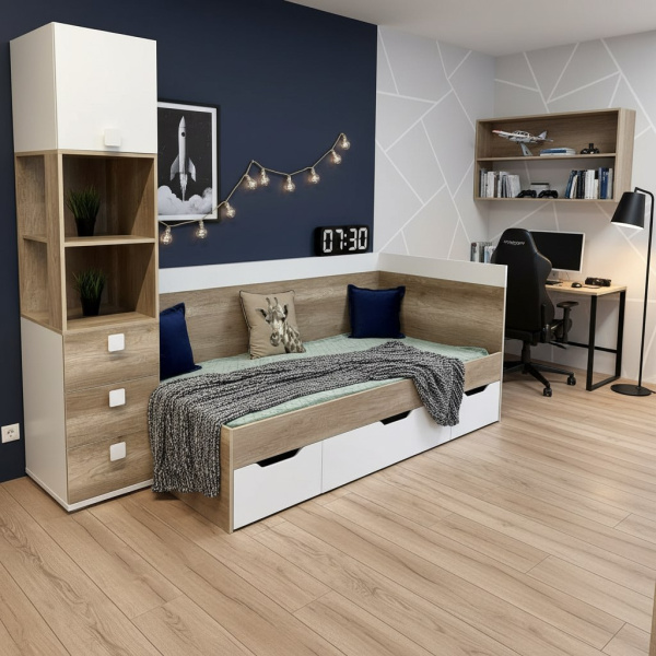 Кровать угловая 90х200 коллекции Модерн (правая/левая)