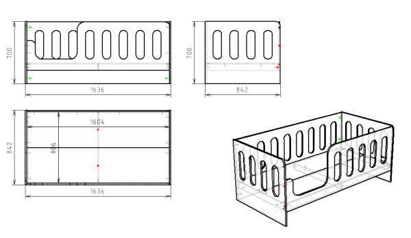 Кровать Сказка 160х80 с ящиком  от Династия Kids