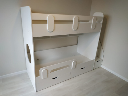 Двухъярусная кровать Фортуна 200х90 (цвет белый) от Династия Kids