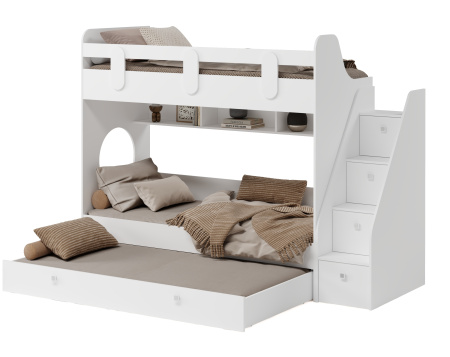 Кровать Фортуна-3 190х80 (цвет белый)