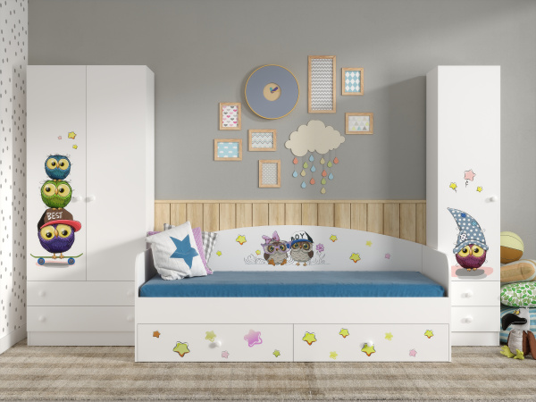 Стеллаж коллекции Совята NEW от Династия Kids