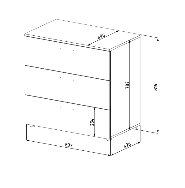 Комод коллекции Цветы New от Династия Kids
