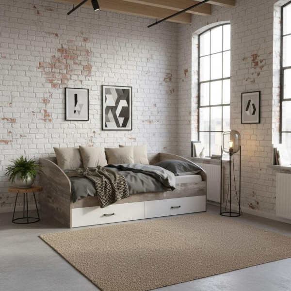 Кровать 200х90 коллекции Гранд (прямая спинка)