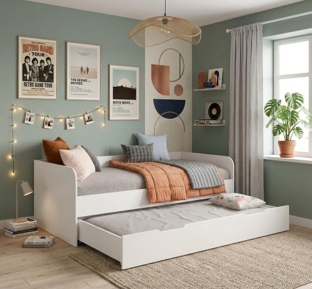 Комплект мебели: шкаф + кровать 190х90 выдвижная Дабл  от Династия Kids