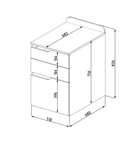 Тумба-комод для стола  Мозаика-2 от Династия Kids