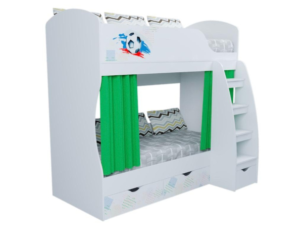 Кровать 2-х ярусная коллекции Футбол 180х80 от Династия Kids