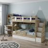Кровать двухъярусная Фортуна-2 (дуб сонома + белый) 180*80 от Династия Kids