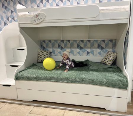 Кровать Биг 120х200 (цвет белый) от Династия Kids