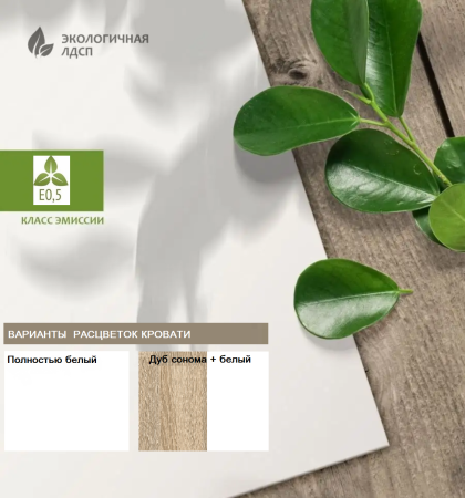 Кровать Фортуна-3 (корпус дуб сонома + фасады белые) 190х80 от Династия Kids