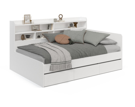 Кровать угловая "Вектор" 120х200 с 3 ящиками (правая/левая)  от Династия Kids