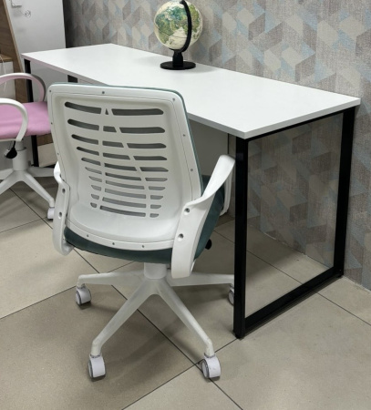 Стол Дуэт 2000 мм (дуб каньон + опоры черные). Столешница 22 мм от Династия Kids